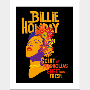 Billie's Blossoms: A Tribute to Jazz Icon Billie Holiday Posters and Art